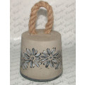 HAND CRAFTED CEMENT DOOR STOP WITH ROPE HANDLE