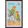 S.W.A. SACC 269-272: 1974. Rare Birds of S.W.A. Set of 4 singles. 4c:5c:10c:15c:MNH.