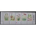 SACC 1270-1279: 2000. Medicinal Plants. Set of 10 (two setenant strips of 5). R1.30 and R2.30.MNH
