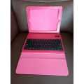 Bluetooth KEYBOARD in a Pink Leather iPad Case