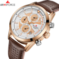 *LOWEST SHIPPING* Armiforce Brown Mens Leather Watch With Watch Box