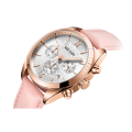 **LOWEST SHIPPING** MEGIR PINK WOMENS CHRONOGRAPH LEATHER WATCH WITH WATCH BOX