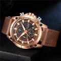 **LOW SHIPPING** ARMIFORCE GENUINE LEATHER CHRONOGRAPH MENS WATCH
