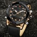 **LOWEST SHIPPING** NAVIFORCE CHRONOGRAPH MENS DIGITAL ANALOG GENUINE LEATHER WATCH