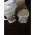 J AND G MEAKIN MILK JUG AND TEAPOT