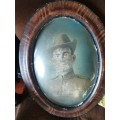 ANTIQUE FRAME WITH PHOTO AND GLASS