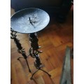 2 VINTAGE 60 CM IRON  CANDLE HOLDERS