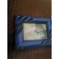VINTAGE SMALL BLUE FRAME WITH GLASS