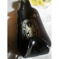 Unusual shaped glass beer bottle