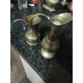 2 Vintage small brass vases