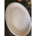 Vintage white oval platter