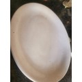 Vintage white oval platter