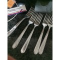 4 PIECE STAINLESS STEEL FORKS