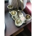 ANTIQUE BURMINGHAM TRAY WITH GOBLETS