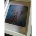VINTAGE WHITE PICTURE FRAME WITH GLASS