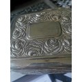 ANTIQUE SILVERPLATED  JEWELRY  HOLDER WITH VELVET INLAY