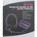 AH100 Headset with Amplifier for PBX and Key Telephone