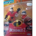 Figurines: Incredibles 2 - Mr Incredible & Jack-Jack