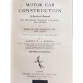 1928 MOTOR CAR CONSTRUCTION BY ROBERT W A BREWER FIRST EDITION