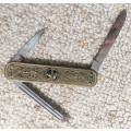 POCKET KNIFE SIGNED BIERHOFF SOLINGEN ADVERTISING BAYER