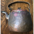 COPPER HAND MADE GOOSE NECK KETTLE EARLY CAPE SIGNED K.K.E USED BY HUNTERS AND PROSPECTORS