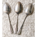 SPOONS DESERT SILVER PLATED THREE