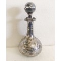 Perfume Bottle Silver Overlay 1910