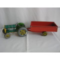 Tin Tinplate Mettoy Tractor and Trailer