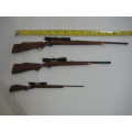 Toy Miniature Rifle Set with Scopes - Handmade by Gun Collector