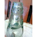Glass bottle with marble inside, Crystal Springs Johannesburg, 23cm