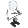 Welding Third Hand Help Stand Iron Magnifying Tool Hand Magnifying Glass Holder