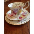 ROYAL ALBERT FLOWERS OF THE MONTH APRIL TRIO