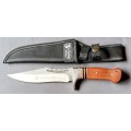 COLUMBIA HUNTING KNIFE STAINLESS STEEL OUTDOOR  *(*SA.82 & SHEATH*)* (31CM) NEW?.