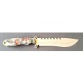 HUNTING & SURVIVOR KNIFE STAINLESS STEEL OUTDOOR  *(* & SHEATH*)* (33CM) NEW.*VERY STRONG KNIFE *