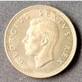 UNION OF S.A GEORGE VI  ( 1936 - 1952. ) LARGE SILVER * 5 SHILLING COIN *( 1948 -1952 ) 28,280 GRAMS