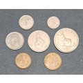 RHODESIA COINS LOT FROM HALF CROWN TO 1/2c. 7COINS! !!!