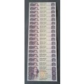 17× CHRIS STALS R5 BANKNOTES IN SERIAL NUMBER  SEQUENCE **BC** UNC ** NEW**& SCARES **