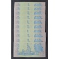 10× G DE KOCK R2 BANKNOTES IN SERIAL NUMBER SEQUENCE **AD** UNC** NEW** & SCARES **