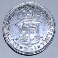 UNION OF SOUTH AFRICA 2 1/2  SHILLING COIN  ** SILVER COIN**1955** HALF CROWN **