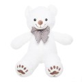 Giant Teddy Bear with a Bow-Tie & Paws  - White - 80cm