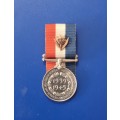 WW2 - SA MEDAL FOR WAR SERVICES WITH PROTEA EMBLEM - FULL  SIZE