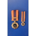 SADF - PRO PATRIA MEDAL + CUNENE BAR - FULL SIZE + MINIATURE