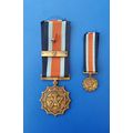 SADF - MILITARY MERIT MEDAL - FULL SIZE + MINIATURE WITH CLASP AND PIN