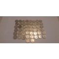 Lot of 50 x South Africa Nickel 5c mixed dates