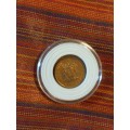 Proof 1 x 1981 SOUTH AFRICA 1/2c In coin capsule
