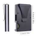 1pc Men`s Slim RFID-Blocking Aluminum Card Holder, Wallet With Money Clip (Blue)