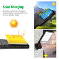 LED Solar Light Motion Sensor 3 Mode Floodlight Outdoor Street Wall Courtyard Garden
