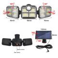 Waterproof Light with 122 LED Motion Sensor with 2400mAh Battery Solar Outdoor Fence Light