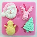 Santa Claus, Snowman, reindeer,Christmas Tree Theme Silicone fondant / Mould