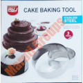 Round Cake Pan Set (cookie cutter) 10cm,15cm,20cm